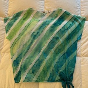 PrAna short sleeve burnout top size S